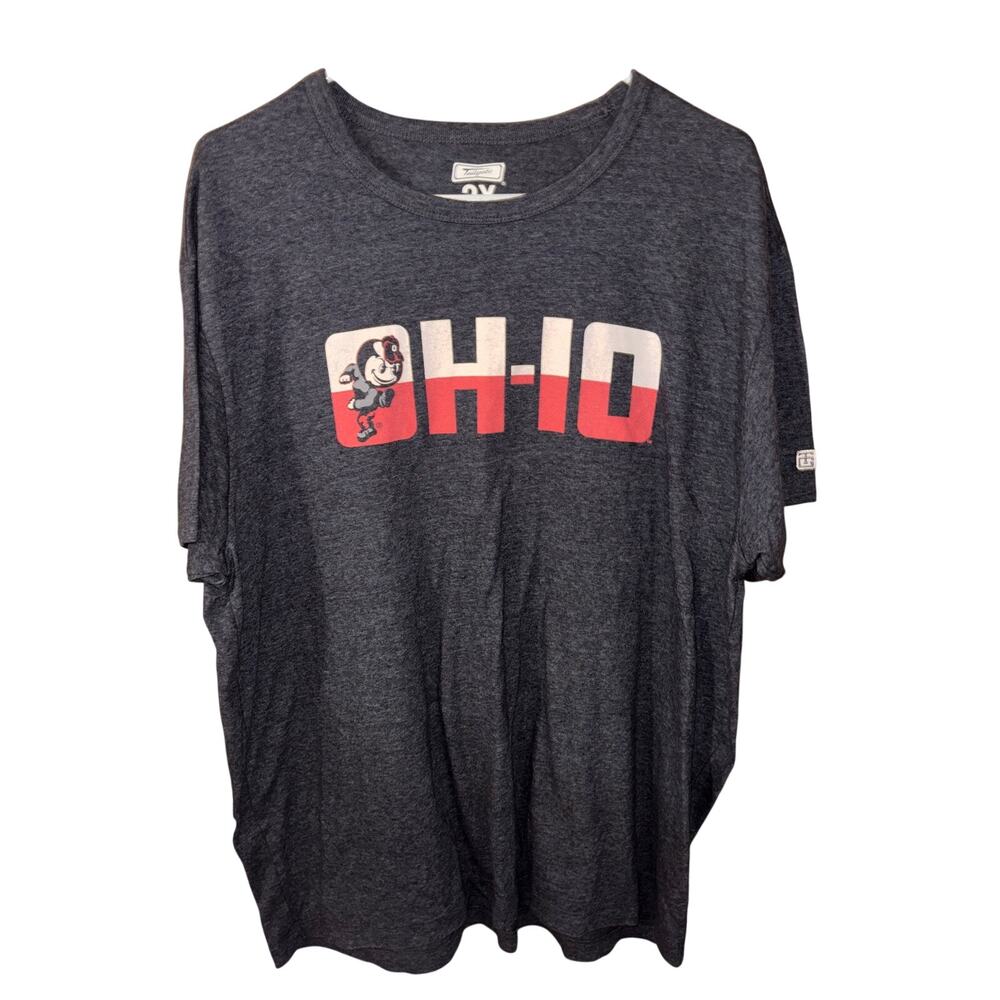 Tailgate Ohio State buckeyes gray t-shirt OH-IO (size 2X)